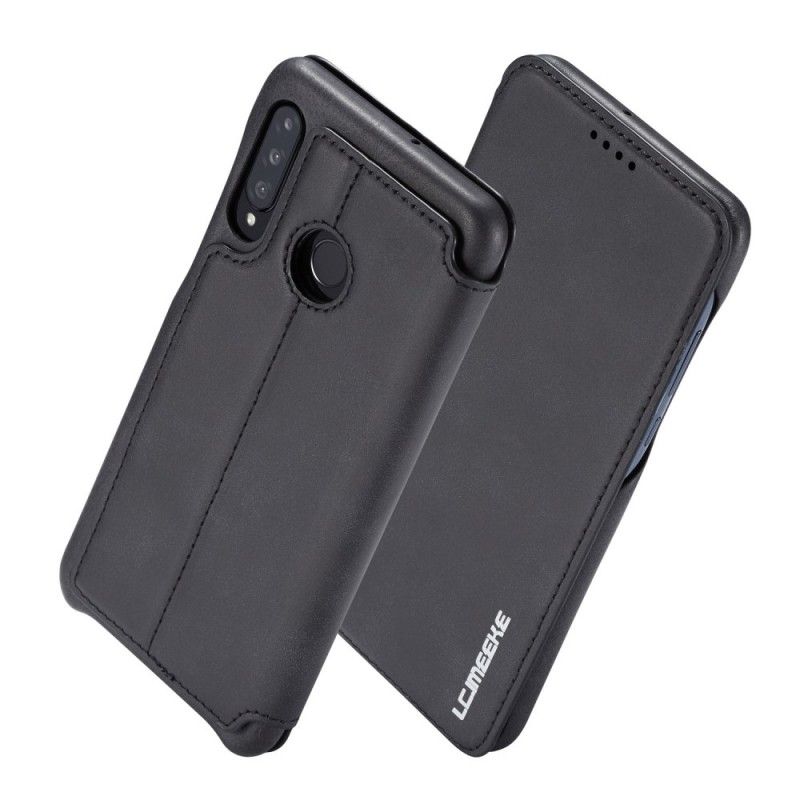 Flip Case Huawei P30 Lite Schwarz Lc.Imeeke Ledereffekt