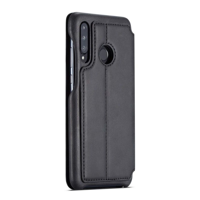 Flip Case Huawei P30 Lite Schwarz Lc.Imeeke Ledereffekt