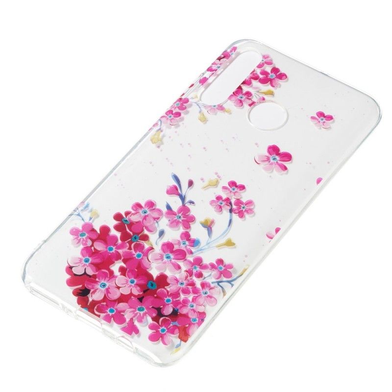 Hülle Huawei P30 Lite Gelbe Und Magentafarbene Blüten