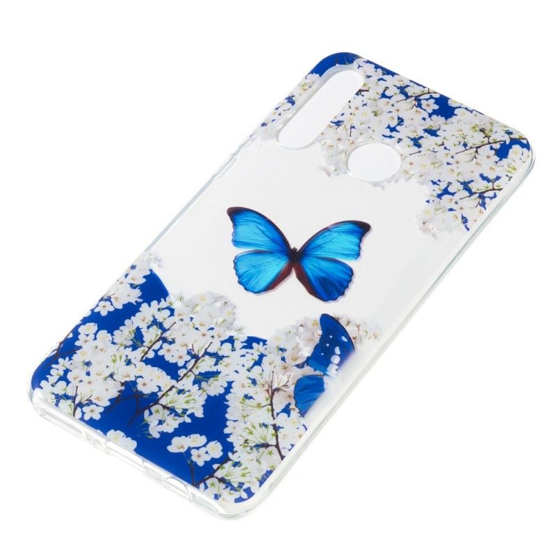 Hülle Huawei P30 Lite Handyhülle Blauer Schmetterling Und Winterblumen
