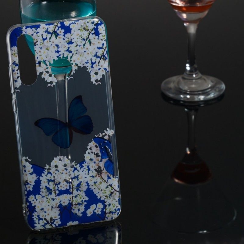 Hülle Huawei P30 Lite Handyhülle Blauer Schmetterling Und Winterblumen