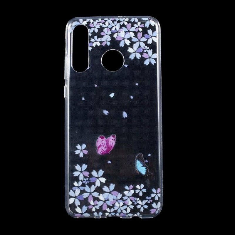 Hülle Huawei P30 Lite Handyhülle Transparente Schmetterlinge Und Blütenblätter