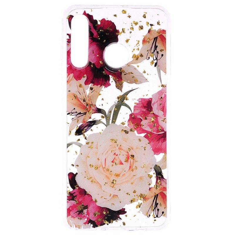 Hülle Huawei P30 Lite Handyhülle Transparente Schöne Blumensträuße