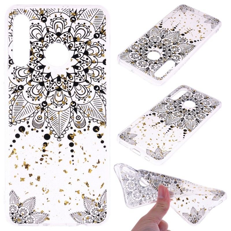 Hülle Huawei P30 Lite Transparentes Graues Mandala