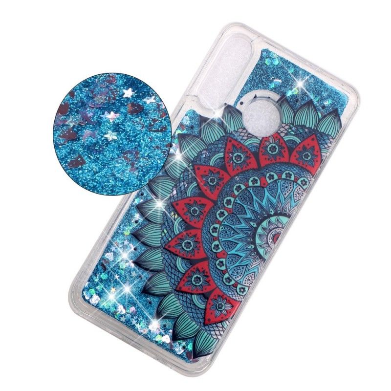 Hülle Huawei P30 Lite Transparentes Mandala Glitzert