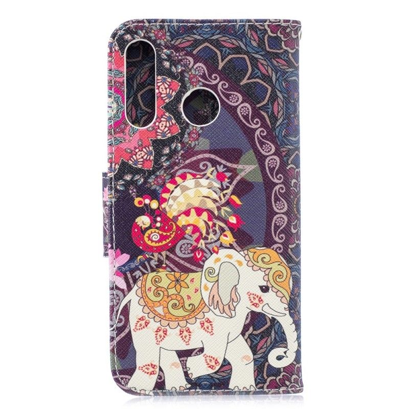 Lederhüllen Huawei P30 Lite Ethnisches Elefantenmandala