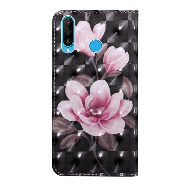 Lederhüllen Huawei P30 Lite Handyhülle Blumen Blühen