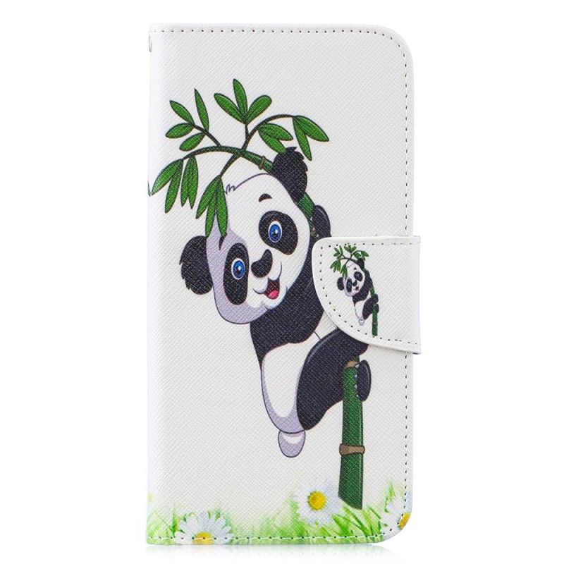 Lederhüllen Huawei P30 Lite Handyhülle Panda Auf Bambus