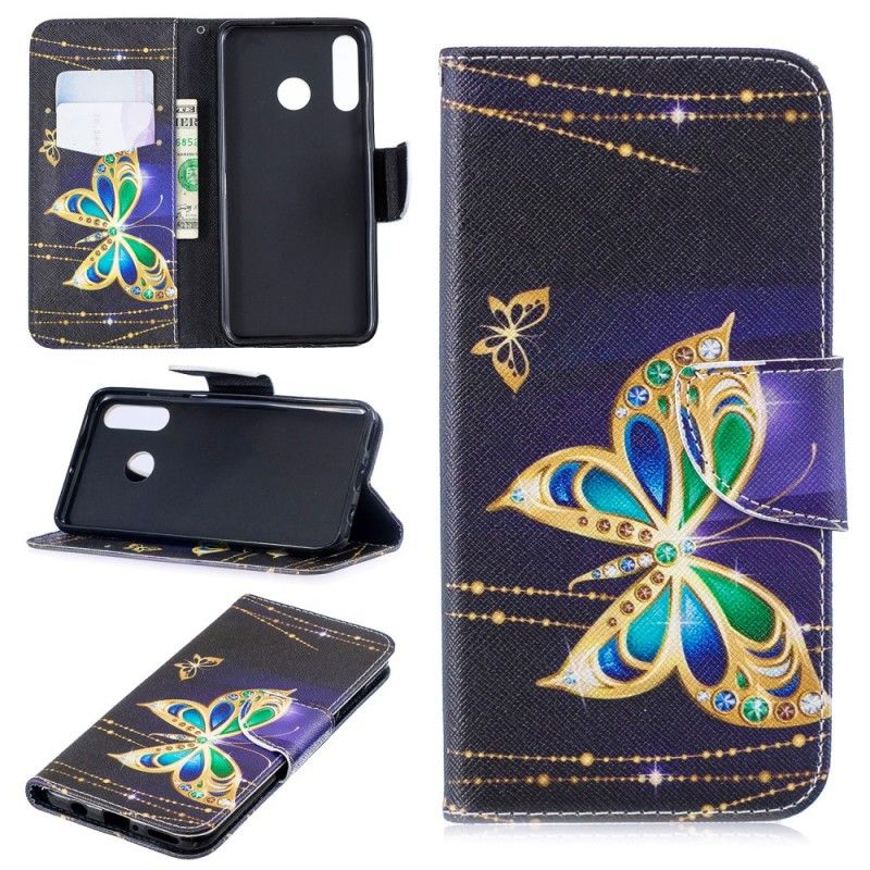 Lederhüllen Huawei P30 Lite Magischer Schmetterling