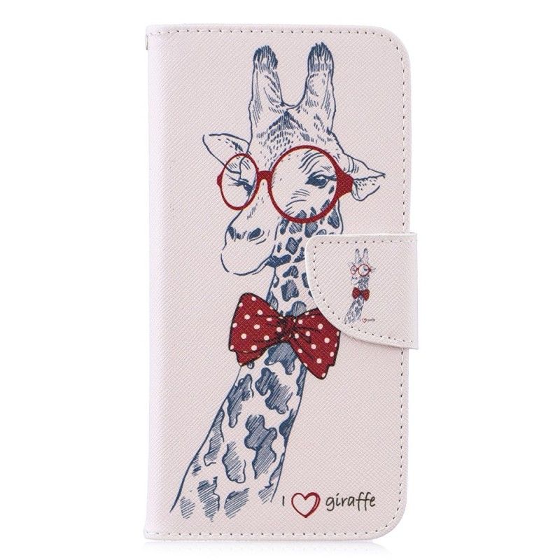 Lederhüllen Huawei P30 Lite Nerd-Giraffe