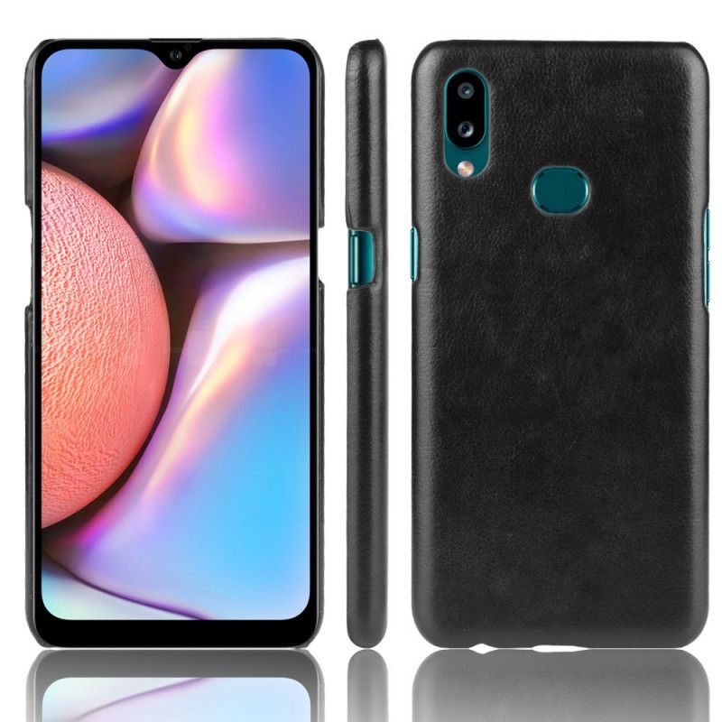 Hülle Für Samsung Galaxy A10S Schwarz Lederstil