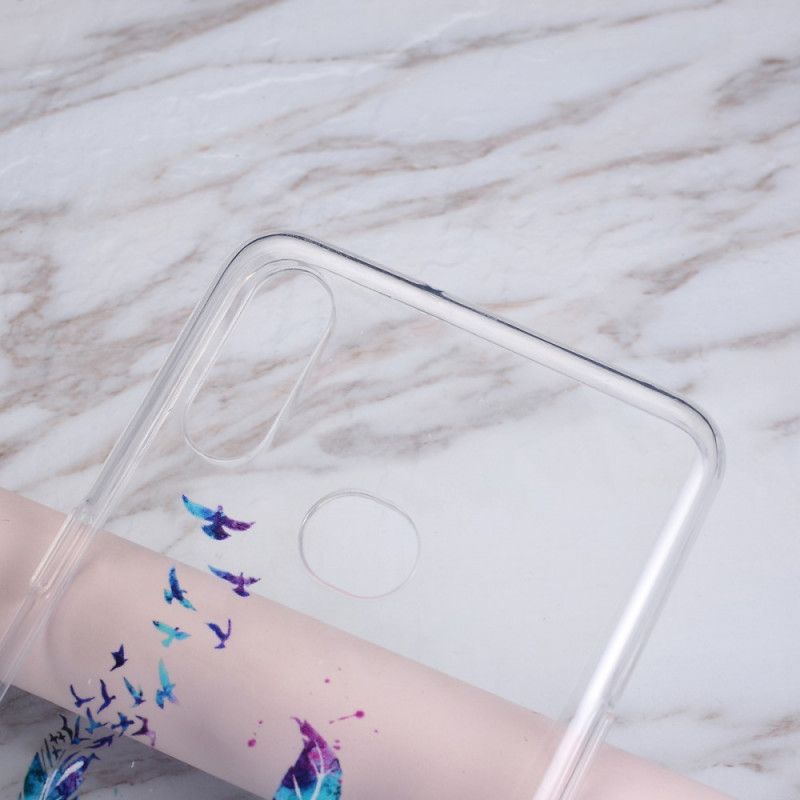 Hülle Samsung Galaxy A10S Handyhülle Transparente Federn