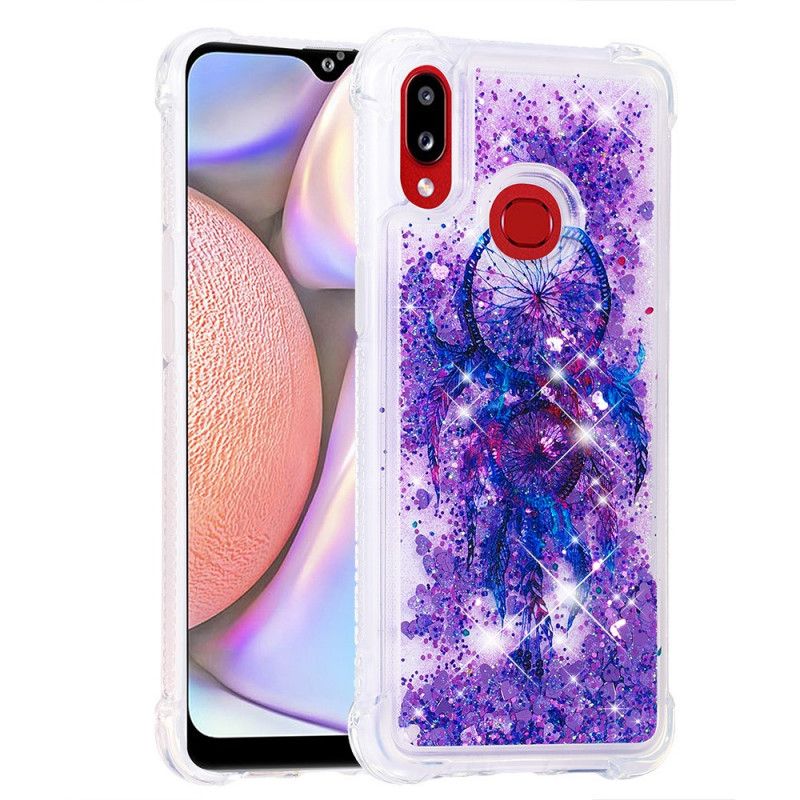 Hülle Samsung Galaxy A10S Lila Handyhülle Glitzer-Traumfänger