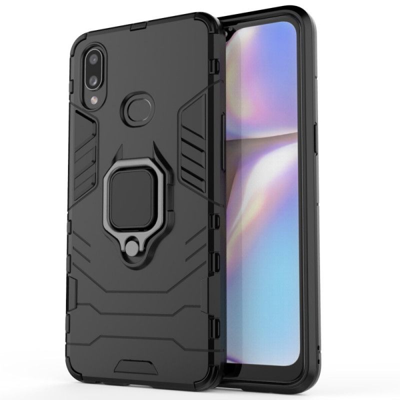 Hülle Samsung Galaxy A10S Schwarz Widerstandsfähiger Ring