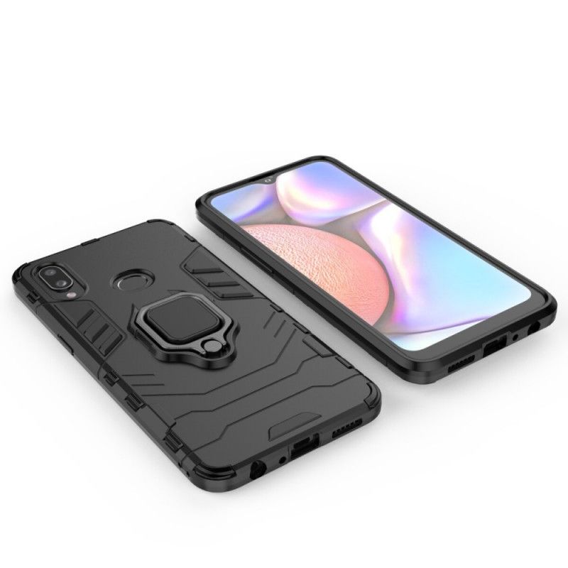 Hülle Samsung Galaxy A10S Schwarz Widerstandsfähiger Ring