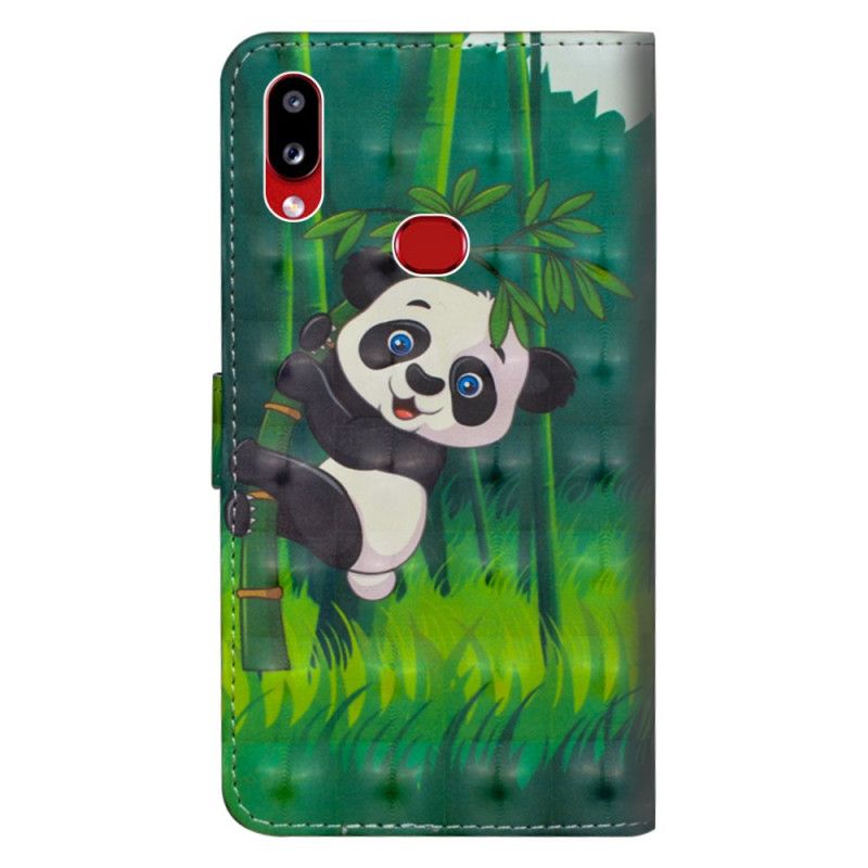 Lederhüllen Für Samsung Galaxy A10S Lichtfleck Panda Und Bambus