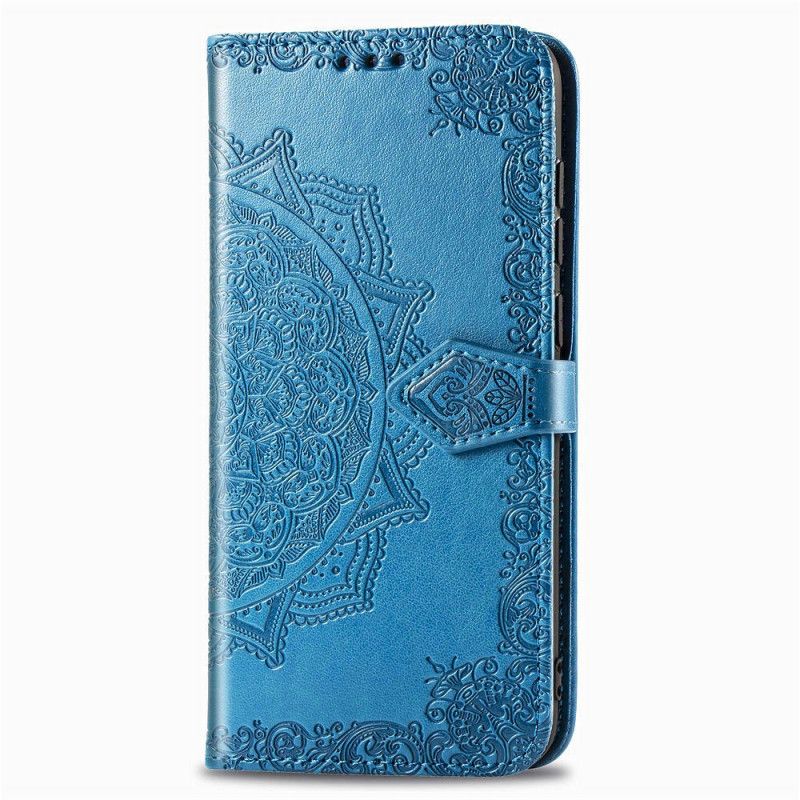 Lederhüllen Samsung Galaxy A10S Schwarz Mandala Mittleren Alters