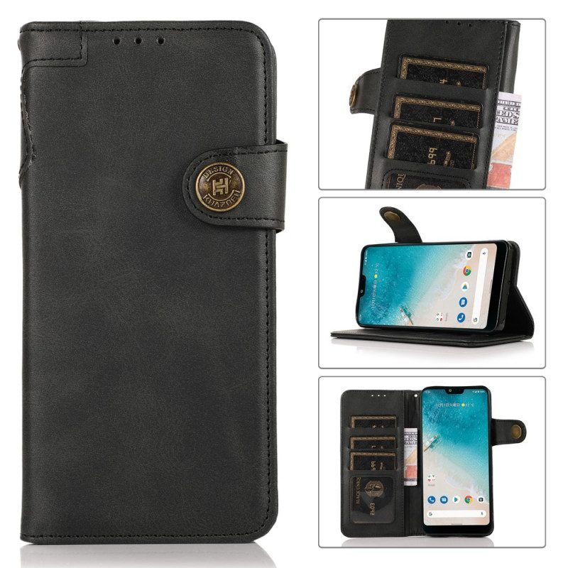 Flip Case Für Samsung Galaxy A13 5G / A04s Khazneh Magnetknopf