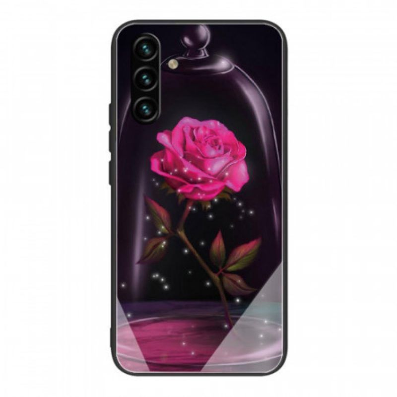 Handyhülle Für Samsung Galaxy A13 5G / A04s Magisches Rosa Gehärtetes Glas