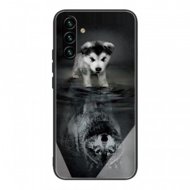 Handyhülle Für Samsung Galaxy A13 5G / A04s Puppy Dream Gehärtetes Glas