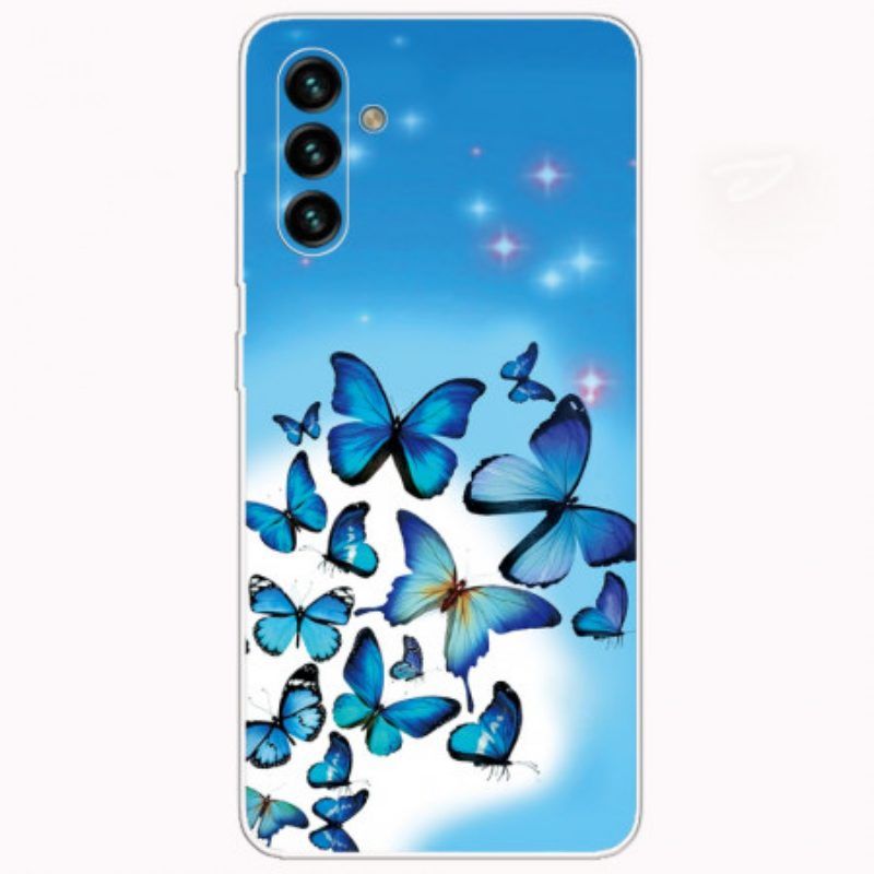Handyhülle Für Samsung Galaxy A13 5G / A04s Schmetterlinge Schmetterlinge