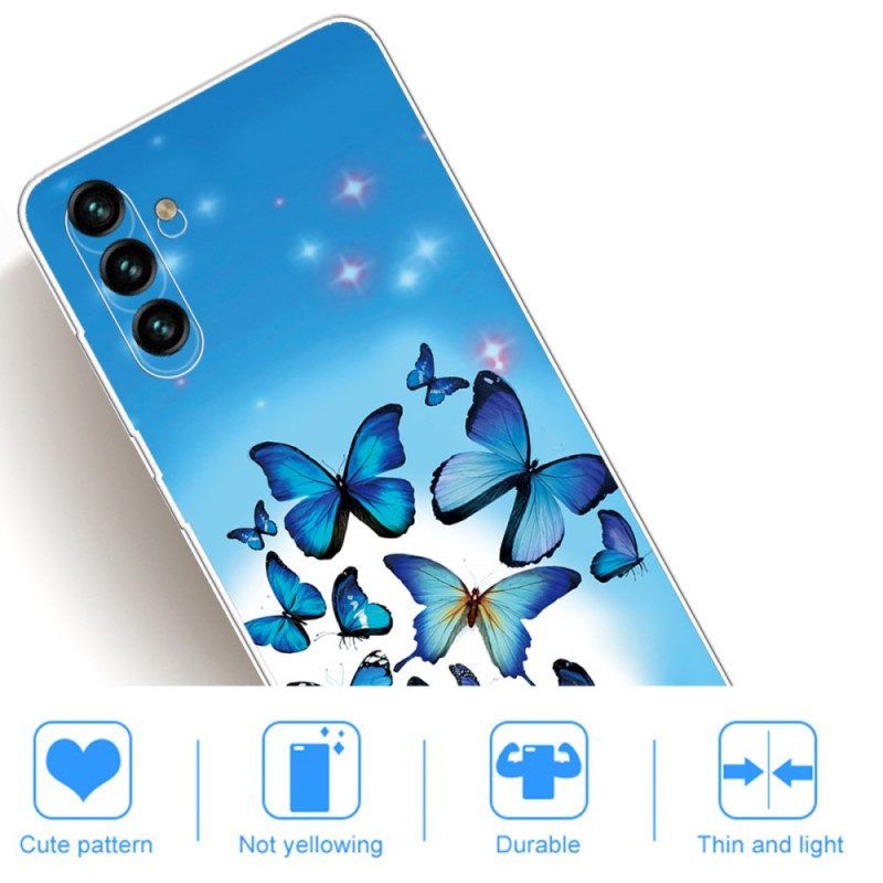 Handyhülle Für Samsung Galaxy A13 5G / A04s Schmetterlinge Schmetterlinge