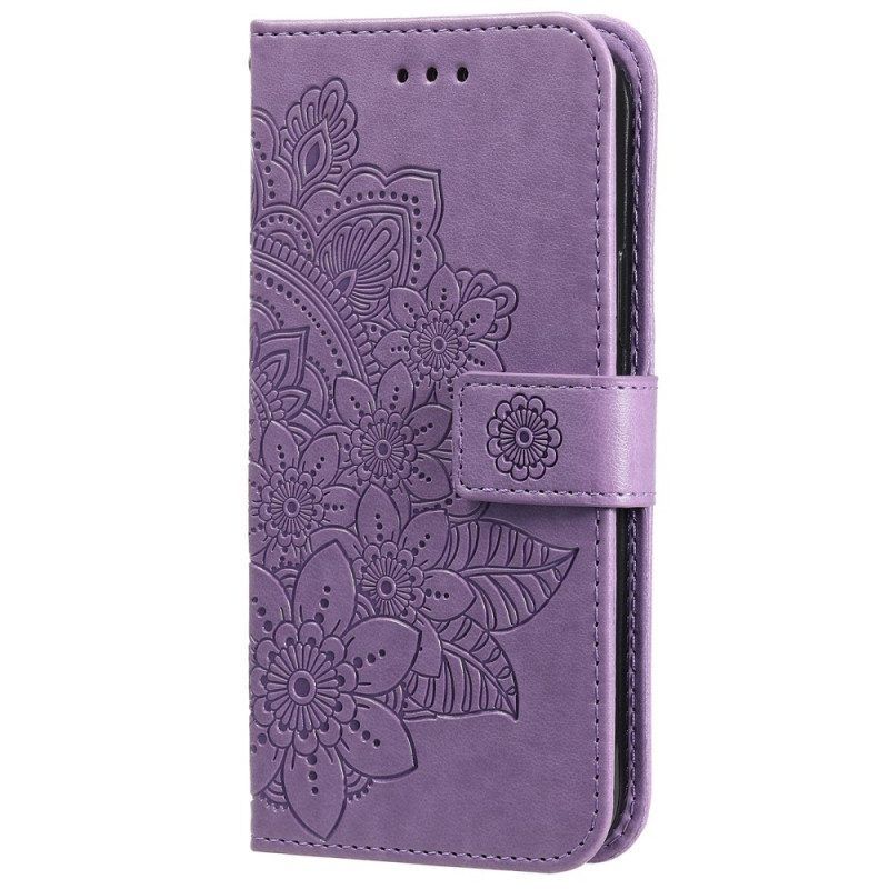 Lederhüllen Für Samsung Galaxy A13 5G / A04s Blumen-mandala