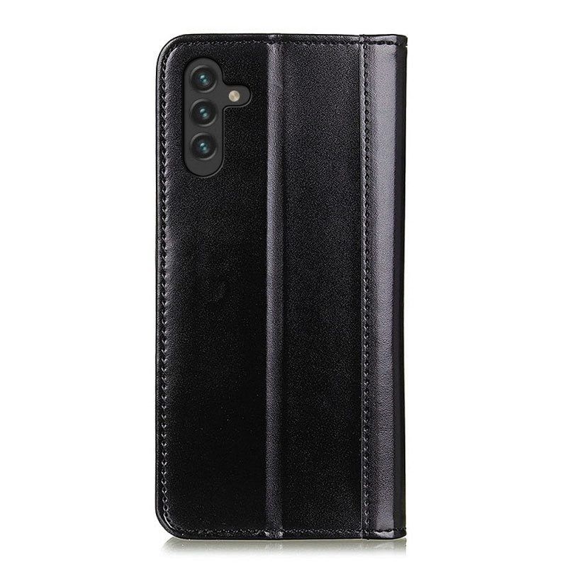 Schutzhülle Für Samsung Galaxy A13 5G / A04s Flip Case Glänzendes Spaltleder