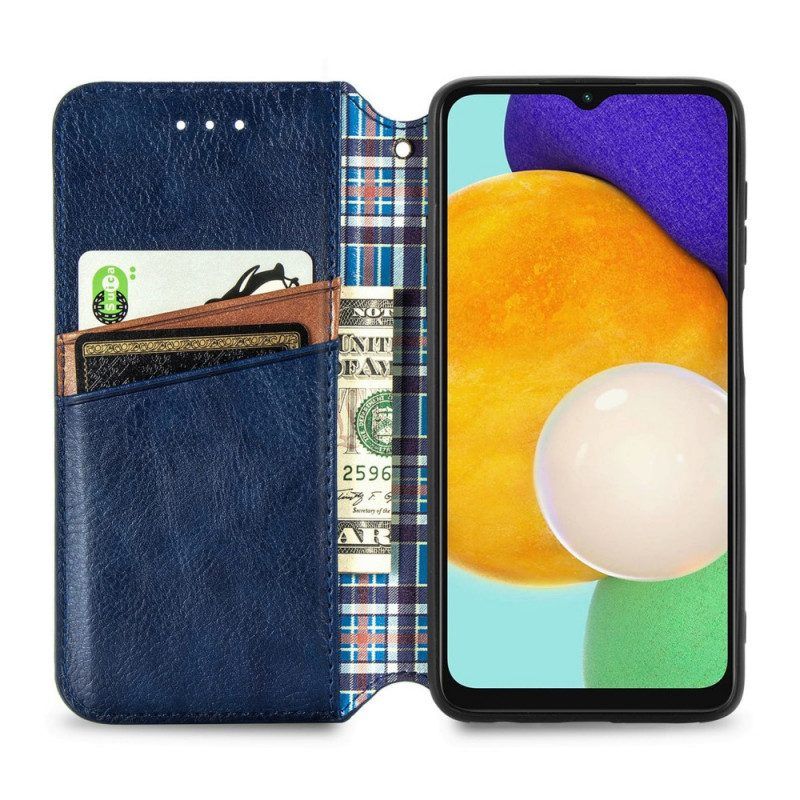 Schutzhülle Für Samsung Galaxy A13 5G / A04s Flip Case Rautenstruktur In Lederoptik