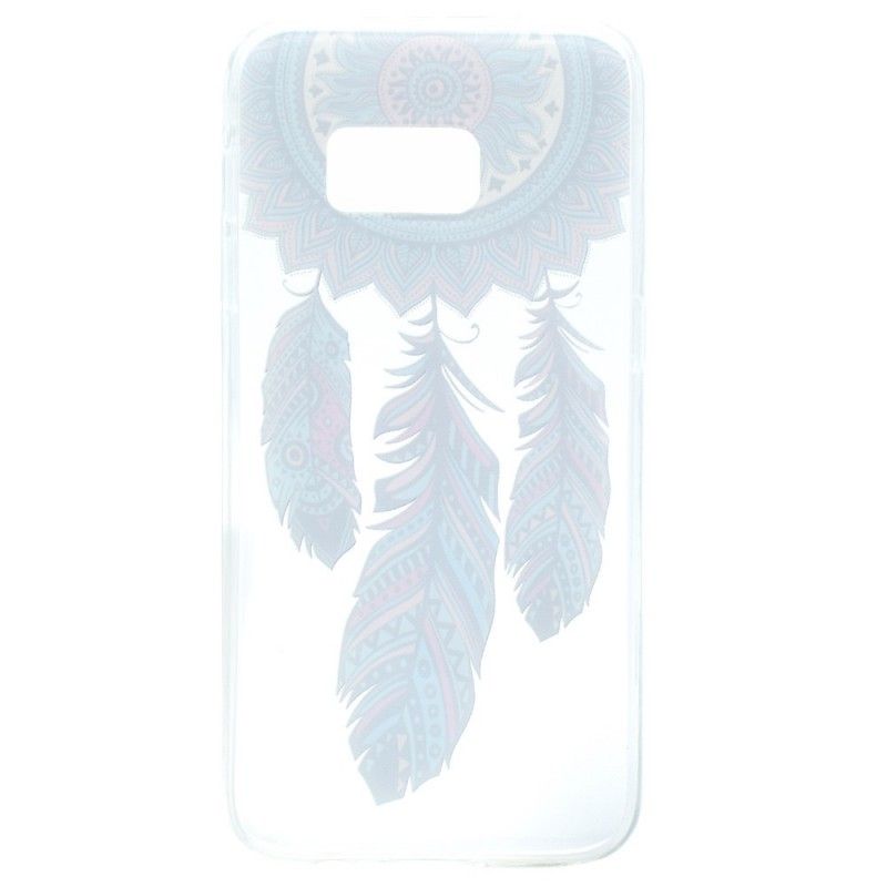 Hülle Für Samsung Galaxy S7 Transparenter Fänger Träumt Von Blauen Federn