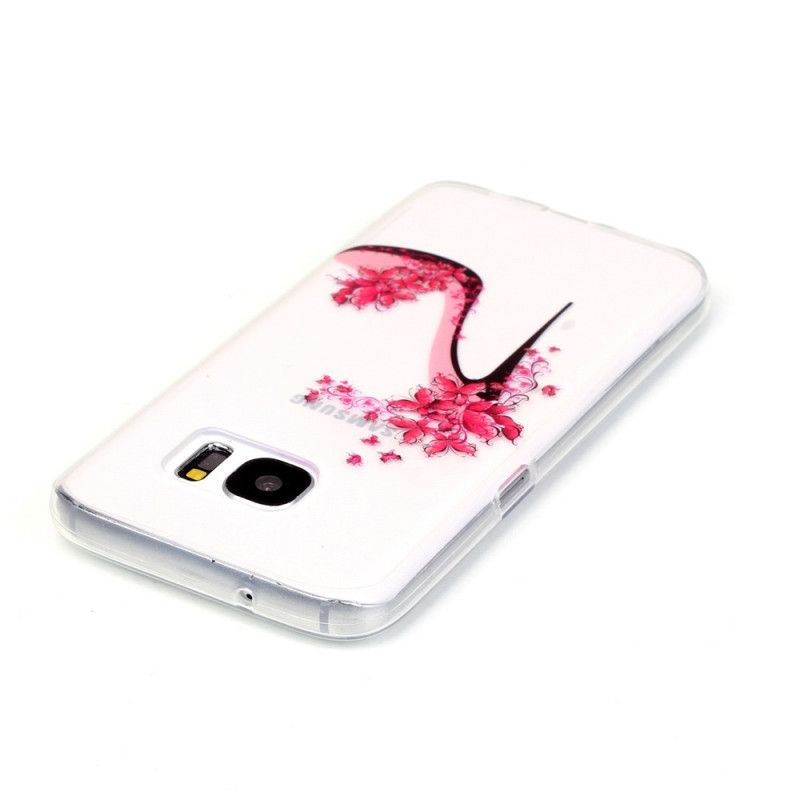 Hülle Samsung Galaxy S7 Handyhülle Blumige Pumpe