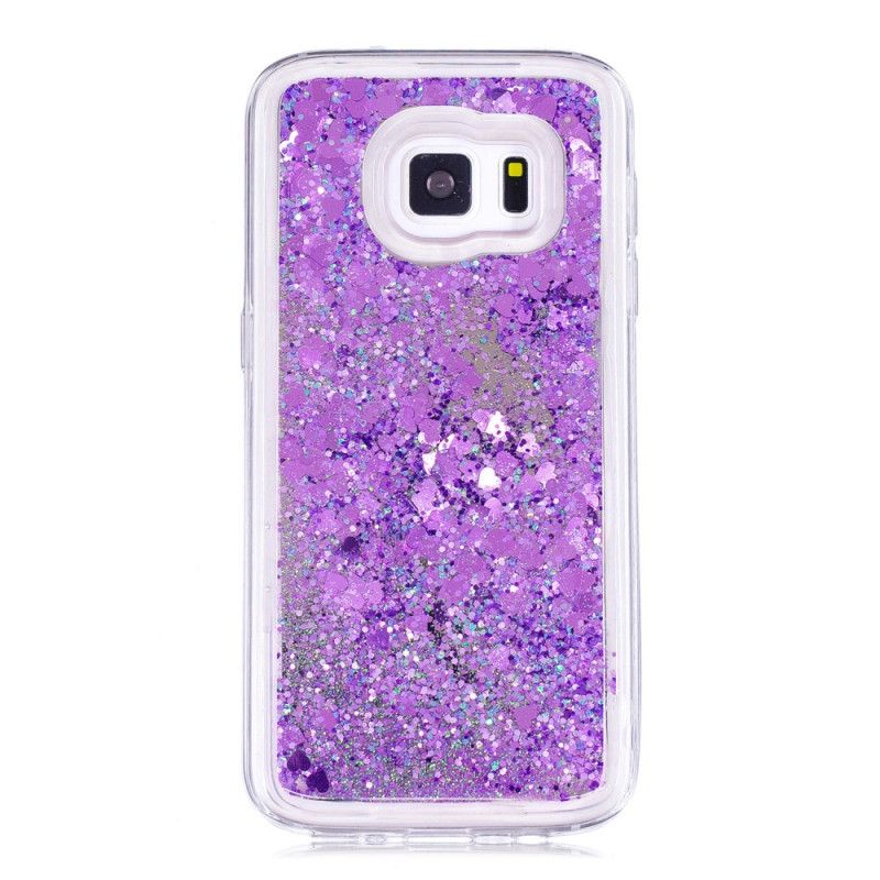 Hülle Samsung Galaxy S7 Pink Glitzerpulver