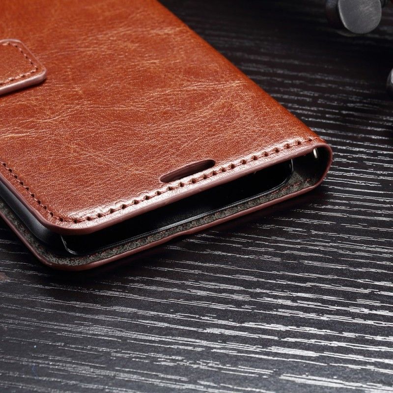 Lederhüllen Für Samsung Galaxy S7 Schwarz Retro-Kunstleder