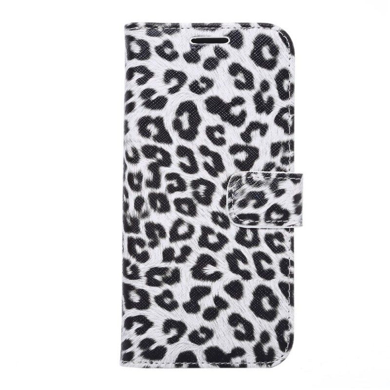 Lederhüllen Samsung Galaxy S7 Weiß Leopard