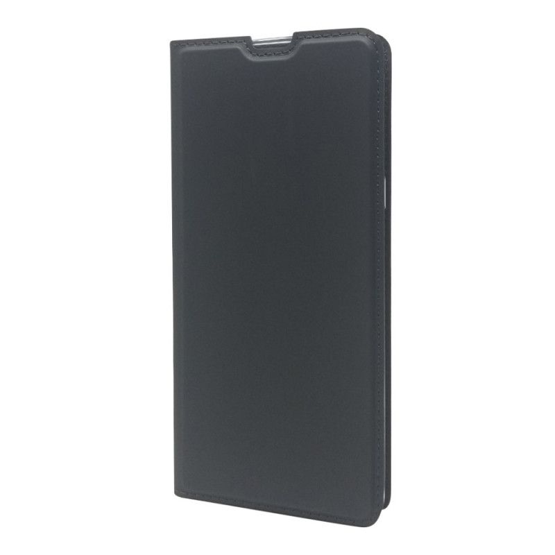Flip Case Für Samsung Galaxy S10 5G Schwarz Magnetverschluss Mit Ledereffekt
