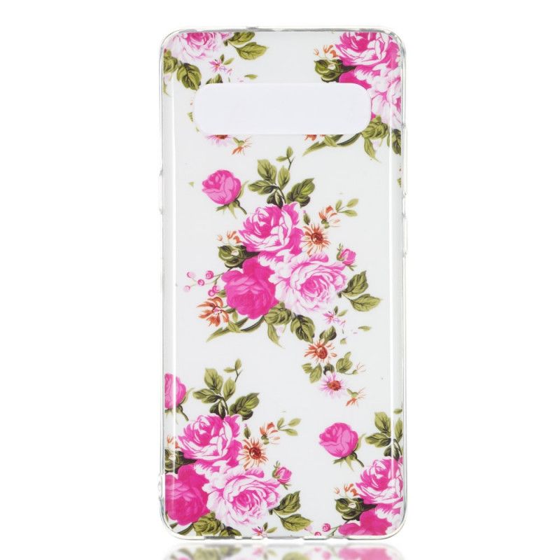 Hülle Samsung Galaxy S10 5G Fluoreszierende Freiheitsblumen