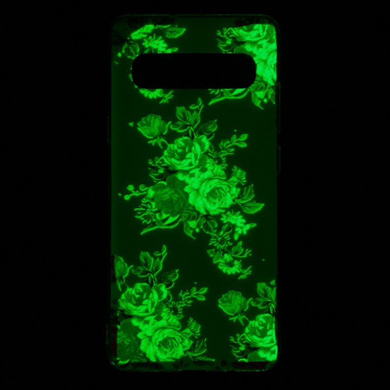 Hülle Samsung Galaxy S10 5G Fluoreszierende Freiheitsblumen
