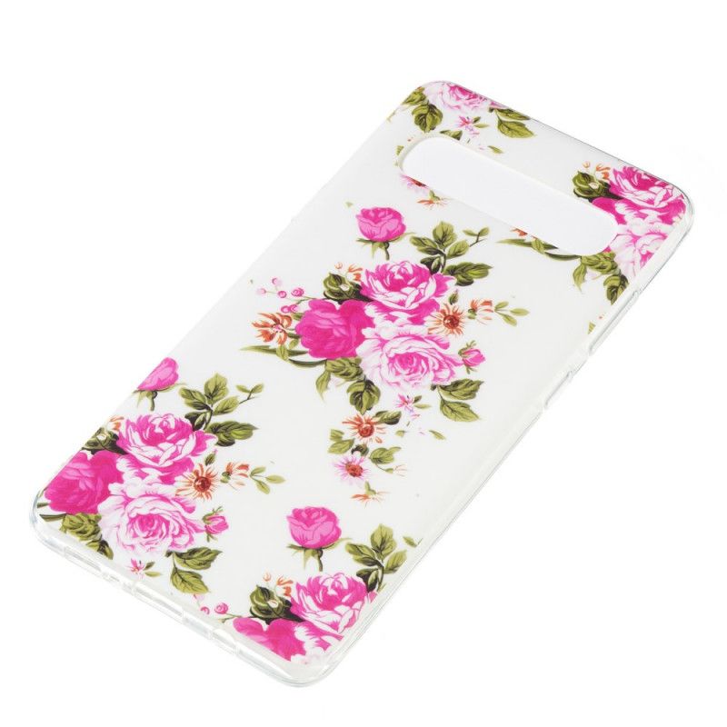 Hülle Samsung Galaxy S10 5G Fluoreszierende Freiheitsblumen