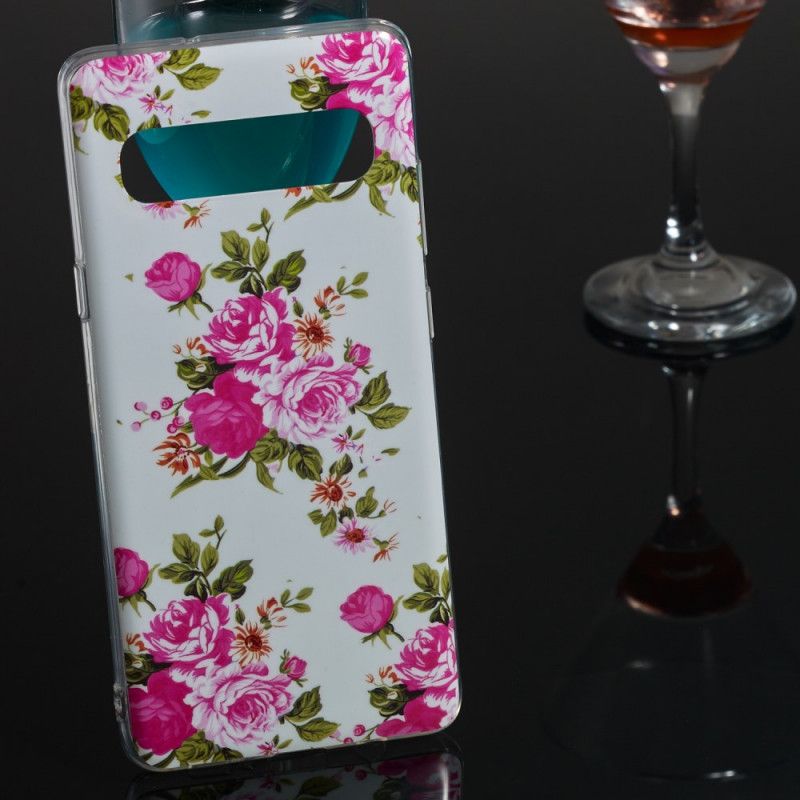Hülle Samsung Galaxy S10 5G Fluoreszierende Freiheitsblumen