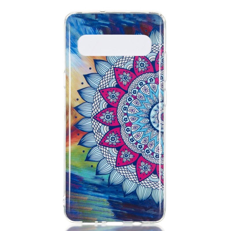 Hülle Samsung Galaxy S10 5G Handyhülle Fluoreszierendes Farbiges Mandala