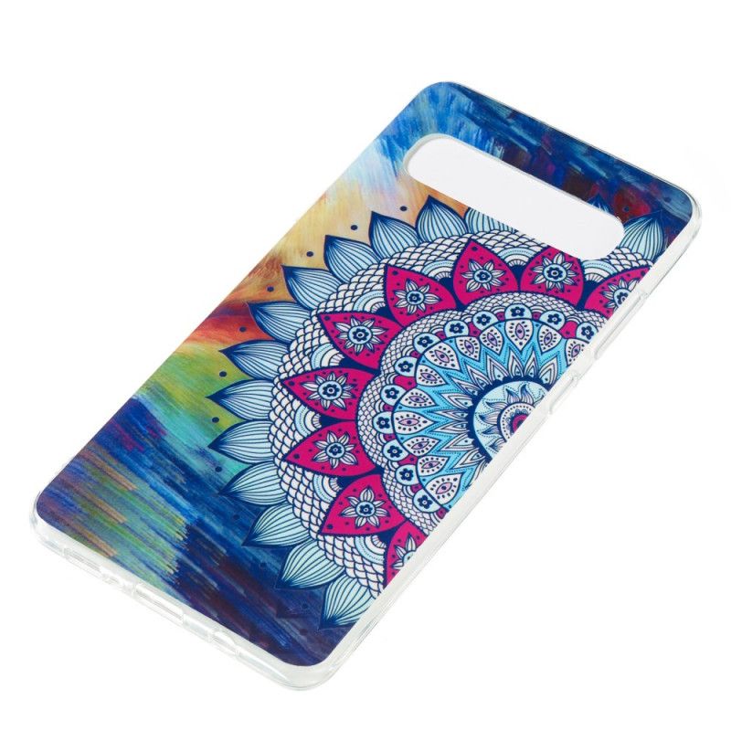 Hülle Samsung Galaxy S10 5G Handyhülle Fluoreszierendes Farbiges Mandala