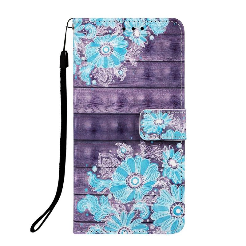 Lederhüllen Samsung Galaxy S10 5G Blaue Blüten