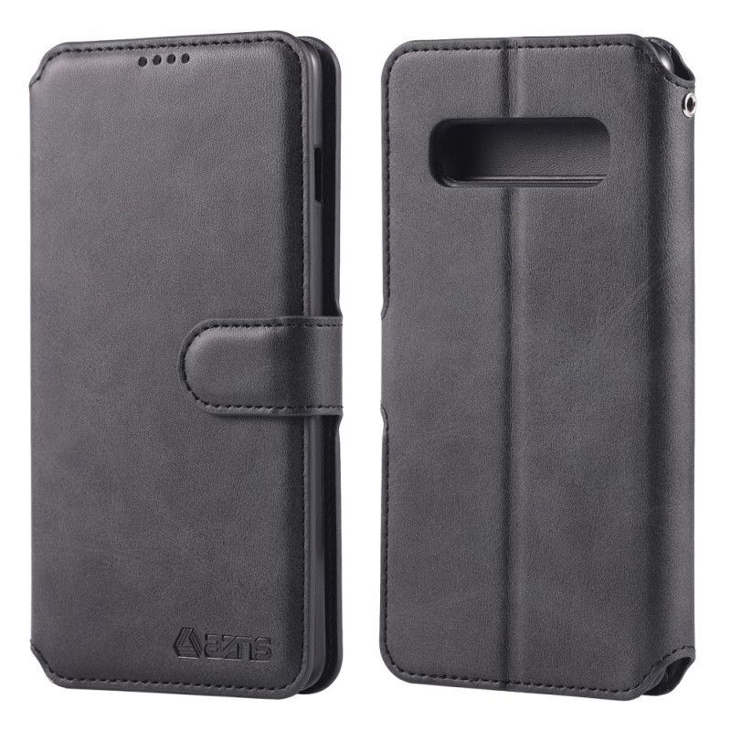 Lederhüllen Samsung Galaxy S10 5G Schwarz Retro-Azns
