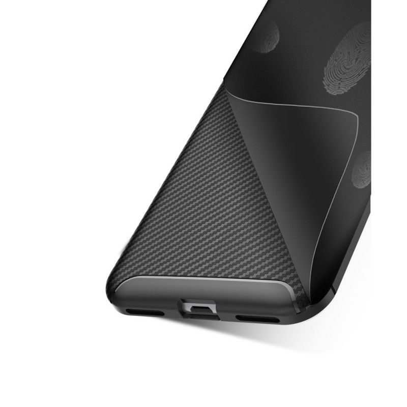 Hülle Honor 8A Schwarz Flexible Kohlefasertextur