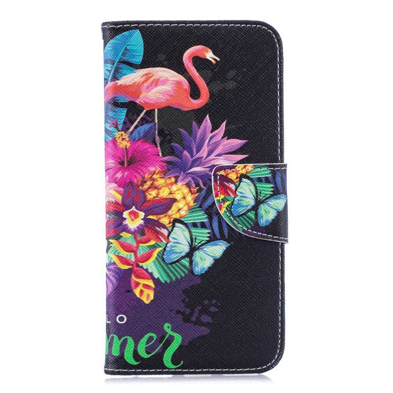 Lederhüllen Honor 8A Sommerflamingo