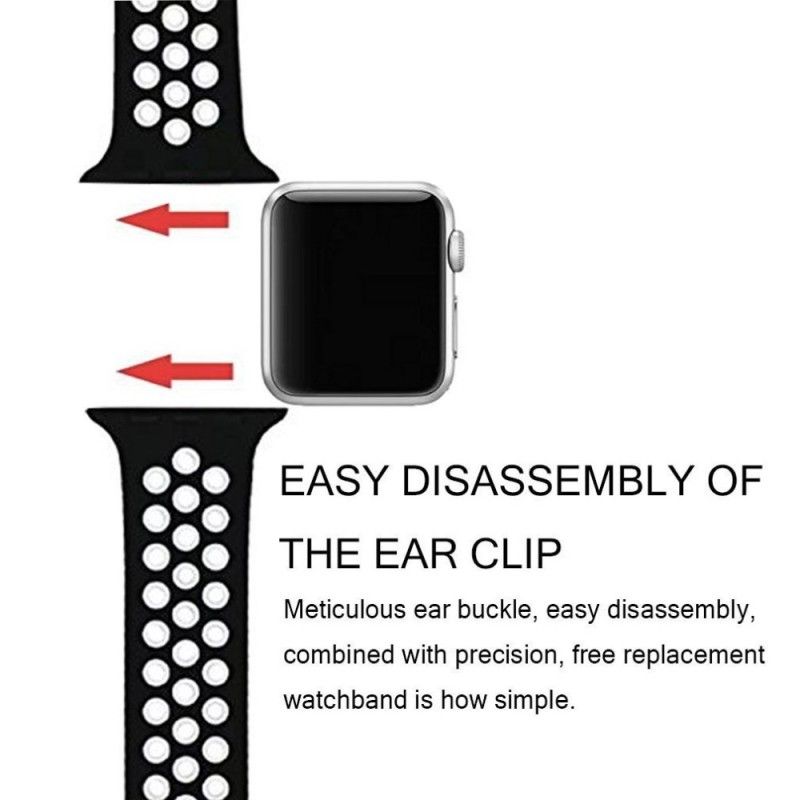 Apple Watch Armband 40/38 Mm Zweifarbig Belüftetes Silikon