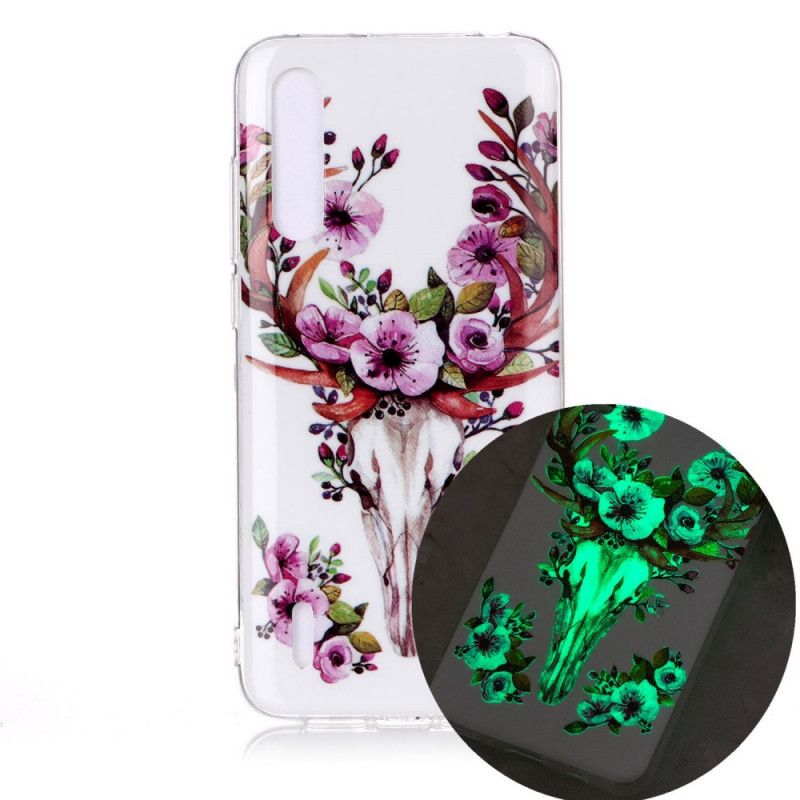 Hülle Für Xiaomi Mi A3 Fluoreszierender Blühender Elch