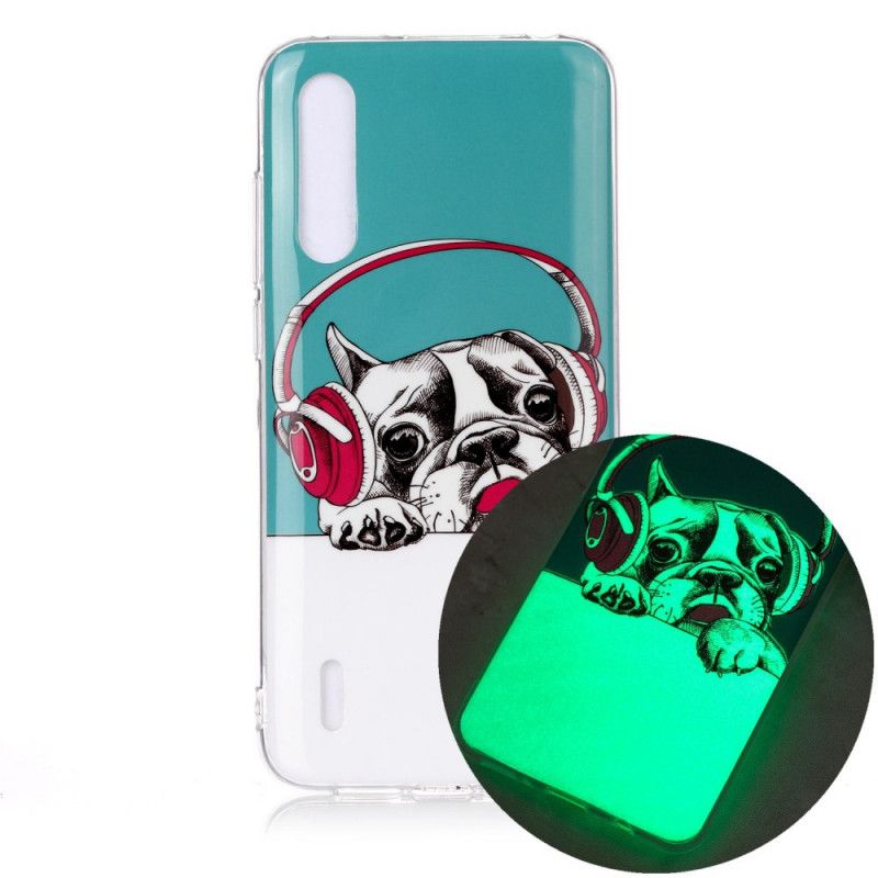 Hülle Für Xiaomi Mi A3 Fluoreszierender Hund