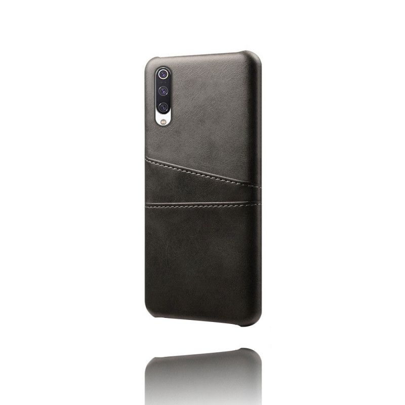 Hülle Für Xiaomi Mi A3 Schwarz Kartenhalter Mit Ledereffekt