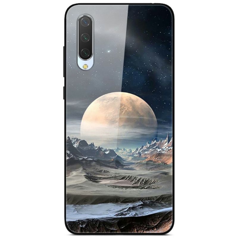 Hülle Für Xiaomi Mi A3 Weltraummond Gehärtetes Glas